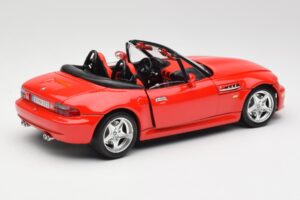 BMW Z3 E36/7 Roadster Roșu Bburago 1:18 3349 Metal - imaginea 3 din 8
