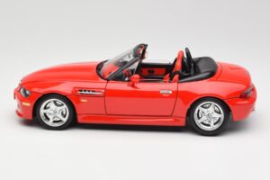 BMW Z3 E36/7 Roadster Roșu Bburago 1:18 3349 Metal - imaginea 4 din 8