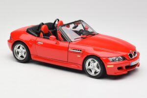 BMW Z3 E36/7 Roadster Roșu Bburago 1:18 3349 Metal - imaginea 6 din 8