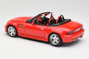 BMW Z3 E36/7 Roadster Roșu Bburago 1:18 3349 Metal - imaginea 7 din 8