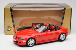 BMW Z3 E36/7 Roadster Roșu Bburago 1:18 3349 Metal - imaginea 8 din 8