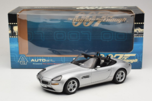 BMW Z8 Argintiu 007 The World Is Not Enough AUTOart 1:18 70511 Metal - imaginea 8 din 8