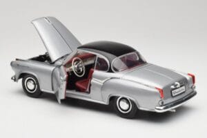 Borgward Isabella Coupe Gri & Negru Revell 1:18 8989 Metal - imaginea 7 din 8