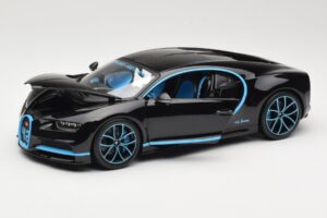 Bugatti Chiron Negru & Albastru Bburago 1:18 18-11040BK Metal - imaginea 2 din 8
