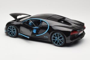 Bugatti Chiron Negru & Albastru Bburago 1:18 18-11040BK Metal - imaginea 5 din 8