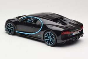 Bugatti Chiron Negru & Albastru Bburago 1:18 18-11040BK Metal - imaginea 7 din 8