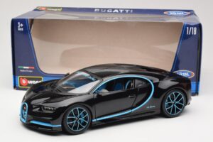 Bugatti Chiron Negru & Albastru Bburago 1:18 18-11040BK Metal - imaginea 8 din 8