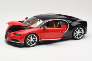 Bugatti Chiron Negru & Roșu Bburago 1:18 18-11040 Metal - imaginea 2 din 8