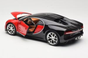 Bugatti Chiron Negru & Roșu Bburago 1:18 18-11040 Metal - imaginea 5 din 8