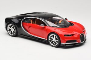 Bugatti Chiron Negru & Roșu Bburago 1:18 18-11040 Metal - imaginea 6 din 8