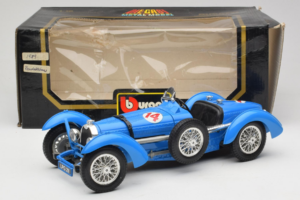 Bugatti Type 51 Grand Prix #14 Albastru Bburago 1:18 3012-M1 Metal - imaginea 6 din 6