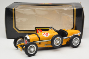 Bugatti Type 59 #14 Grand Prix Portocaliu Bburago 1:18 3012 Metal - imaginea 6 din 6