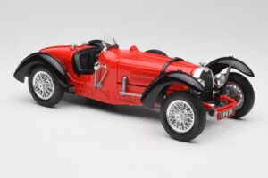 Bugatti Type 55 Roșu Bburago 1:18 3009 Metal - imaginea 4 din 6