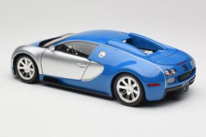 Bugatti Veyron Edition Centenaire Chrome Blue Minichamps 1:18 100110850 Metal - imaginea 7 din 8
