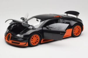 Bugatti Veyron Super Sport World Record Edition Carbon & Orange Minichamps 1:18 100110840 Metal - imaginea 2 din 8
