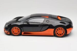 Bugatti Veyron Super Sport World Record Edition Carbon & Orange Minichamps 1:18 100110840 Metal - imaginea 4 din 8