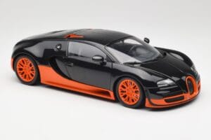 Bugatti Veyron Super Sport World Record Edition Carbon & Orange Minichamps 1:18 100110840 Metal - imaginea 6 din 8