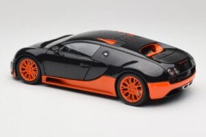 Bugatti Veyron Super Sport World Record Edition Carbon & Orange Minichamps 1:18 100110840 Metal - imaginea 7 din 8