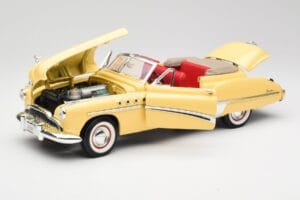 Buick Roadmaster Chrome Yellow Motormax 1:18 23124646-M17 Metal - imaginea 2 din 8