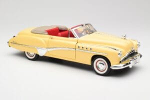 Buick Roadmaster Chrome Yellow Motormax 1:18 23124646-M17 Metal - imaginea 6 din 8