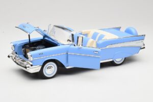 Chevrolet Bel Air Cabriolet Albastru Road Signature 1:18 55/1/0863 Metal - imaginea 2 din 8