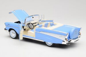 Chevrolet Bel Air Cabriolet Albastru Road Signature 1:18 55/1/0863 Metal - imaginea 5 din 8