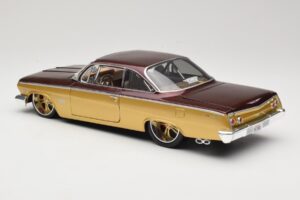 Chevrolet Bel Air Auriu & Maro Maisto 1:18 31064 Metal - imaginea 7 din 8