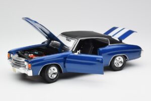 Chevrolet Chevelle SS 454 Albastru Maisto 1:18 531886 Metal - imaginea 2 din 8