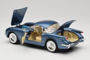 Chevrolet Corvette C1 Albastru Mira 1:18 6105 Metal - imaginea 5 din 8