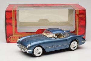 Chevrolet Corvette C1 Albastru Mira 1:18 6105 Metal - imaginea 8 din 8