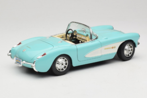 Chevrolet Corvette C1 Albastru & Alb Bburago 1:18 3024-M2 Metal - imaginea 3 din 8