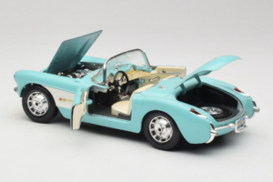 Chevrolet Corvette C1 Albastru & Alb Bburago 1:18 3024-M2 Metal - imaginea 5 din 8