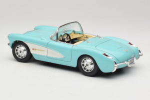 Chevrolet Corvette C1 Albastru & Alb Bburago 1:18 3024-M2 Metal - imaginea 7 din 8