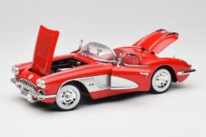 Chevrolet Corvette C1 Roșu Motormax 1:18 73100TC Metal - imaginea 2 din 8