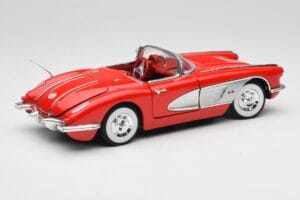 Chevrolet Corvette C1 Roșu Motormax 1:18 73100TC Metal - imaginea 3 din 8