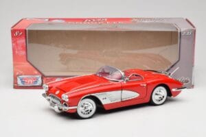 Chevrolet Corvette C1 Roșu Motormax 1:18 73100TC Metal - imaginea 8 din 8