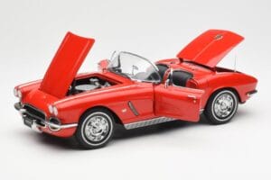 Chevrolet Corvette C1 Cabriolet Roman Roșu AUTOart 1:18 71102 Metal - imaginea 2 din 8