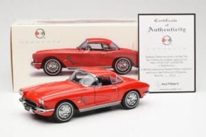 Chevrolet Corvette C1 Cabriolet Roman Roșu AUTOart 1:18 71102 Metal - imaginea 8 din 8