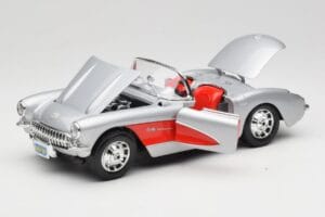 Chevrolet Corvette C1 Argintiu Bburago 1:18 3034 Metal - imaginea 2 din 8