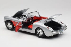 Chevrolet Corvette C1 Argintiu Bburago 1:18 3034 Metal - imaginea 5 din 8