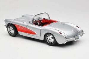 Chevrolet Corvette C1 Argintiu Bburago 1:18 3034 Metal - imaginea 7 din 8