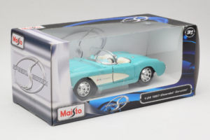 Chevrolet Corvette C1 Verde Mentă Maisto 1:24 31275 Metal - imaginea 2 din 3