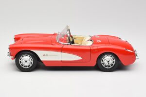 Chevrolet Corvette C1 Roadster Roșu Bburago 1:18 3024 Metal - imaginea 4 din 8