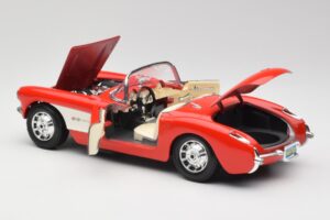 Chevrolet Corvette C1 Roadster Roșu Bburago 1:18 3024 Metal - imaginea 5 din 8