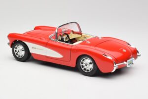 Chevrolet Corvette C1 Roadster Roșu Bburago 1:18 3024 Metal - imaginea 7 din 8
