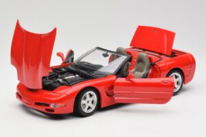 Chevrolet Corvette C5 Cabriolet Roșu Bburago 1:18 3076 Metal - imaginea 2 din 8