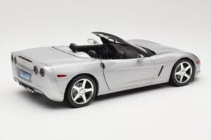 Chevrolet Corvette C6 Cabriolet Argintiu Hot Wheels 1:18 B6052 Metal - imaginea 3 din 8
