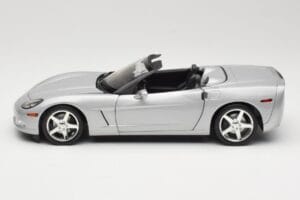 Chevrolet Corvette C6 Cabriolet Argintiu Hot Wheels 1:18 B6052 Metal - imaginea 4 din 8