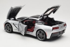 Chevrolet Corvette C7 Argintiu Maisto 1:18 38132 Metal - imaginea 5 din 8