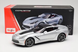 Chevrolet Corvette C7 Argintiu Maisto 1:18 38132 Metal - imaginea 8 din 8